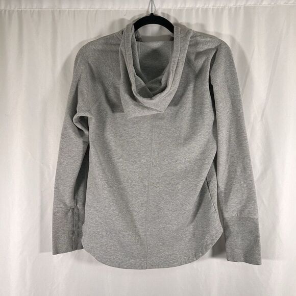 North Face Hoodie Women's Medium Grey Full Zip Drawstring Pockets Cotton Blend - Picture 7 of 8